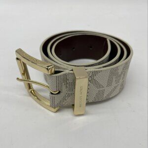 Michael Kors Synthetic Leather Belt, Small Size, Gold Buckle